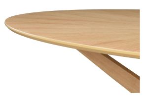 Table à manger design ovale chêne L160 cm DIELLI