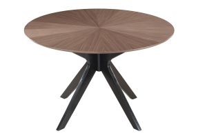Table à manger design ronde noyer D120 cm DIELLI