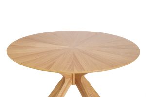 Table à manger design ronde chêne D120 cm DIELLI