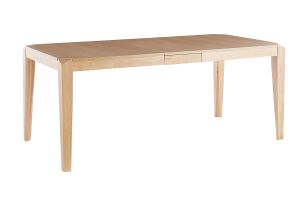 Table extensible rallonges intégrées rectangulaire en bois clair L150-180 cm BOLLY