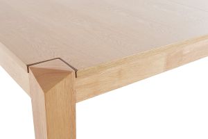 Table extensible rallonges intégrées rectangulaire en bois clair L150-180 cm BOLLY