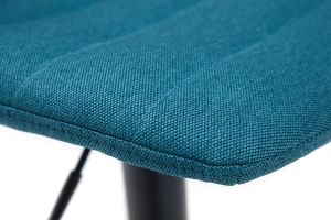 Tabourets de bar réglables en tissu et métal bleu canard (lot de 2) SAURY