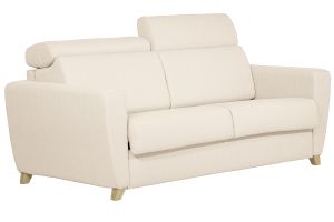 Divano letto materasso poggiatesta regolabili beige naturale 140x190 cm GOYA