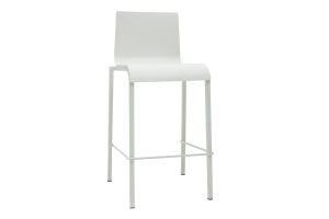 Tabourets de bar design empilables blancs H65 cm (lot de 2) KUPA