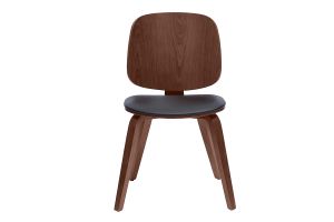 Chaises vintage en bois foncé et noir (lot de 2) BECK