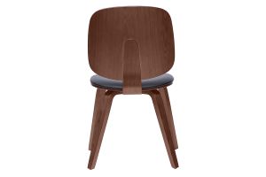 Chaises vintage en bois foncé et noir (lot de 2) BECK