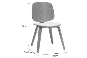 Chaises vintage en bois foncé et noir (lot de 2) BECK