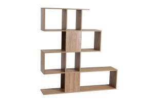 Bibliothèque ouverte séparateur design finition bois clair chêne L139 cm COMO