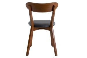 Chaises vintage en bois foncé et noir (lot de 2) DOVE
