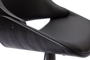 Tabouret de bar design noir réglable pivotant 360° CLASH