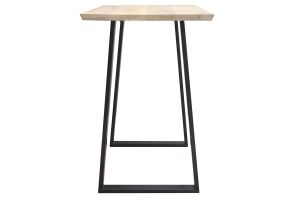 Table de bar en bois manguier massif et métal noir L120 cm VIJAY
