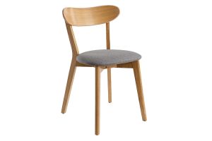 Sedie vintage rovere e sedile grigio chiné (set di 2) DOVE