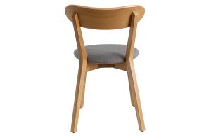 Sedie vintage rovere e sedile grigio chiné (set di 2) DOVE