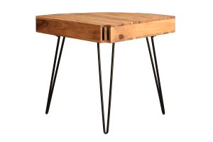 Bureau d'angle avec rangements bois massif et métal noir L75 cm GOSBY