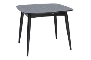Table à manger extensible carrée en bois noir L90-130 cm NORDECO