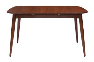 Table à manger extensible carrée en bois foncé L90-130 cm NORDECO