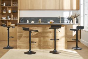 Sgabelli da bar design nero (lotto di 2) SURF
