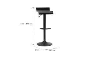 Sgabelli da bar design nero (lotto di 2) SURF