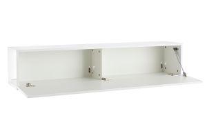 Élément mural TV horizontal blanc laqué brillant L137.5 cm ETERNEL