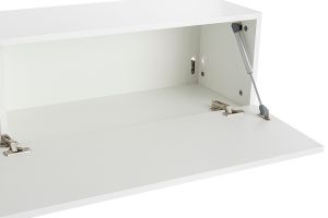 Élément mural TV horizontal blanc laqué brillant L137.5 cm ETERNEL