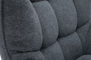 Fauteuil scandinave en tissu effet velours texturé gris foncé et bois clair AVERY