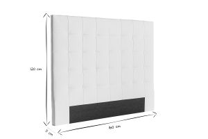 Tête de lit capitonnée blanc cassé 160 cm HALCIONA