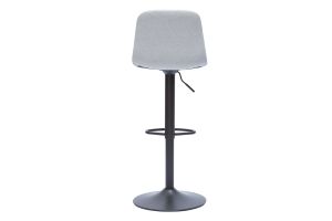 Tabourets de bar réglables en tissu gris clair et métal (lot de 2) SAURY