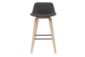 Tabourets de bar scandinaves gris foncé H65 cm (lot de 2) NONIE