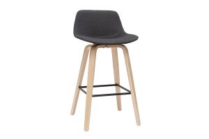 Tabourets de bar scandinaves gris foncé H65 cm (lot de 2) NONIE