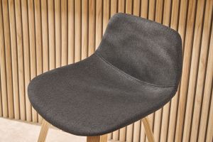 Tabourets de bar scandinaves gris foncé H65 cm (lot de 2) NONIE