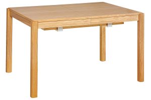 Table à manger extensible rallonges intégrées en bois clair chêne rectangulaire L125-238 cm AGALI