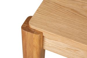 Table à manger extensible rallonges intégrées en bois clair chêne rectangulaire L125-238 cm AGALI