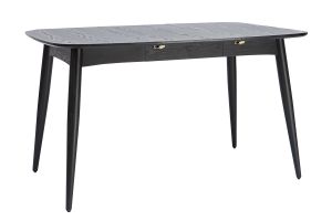 Table à manger extensible carrée en bois noir L90-130 cm NORDECO