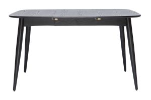 Table à manger extensible carrée en bois noir L90-130 cm NORDECO