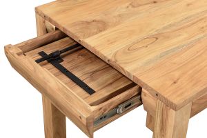 Table de bar haute extensible carrée en bois massif L80-135 cm BALTO