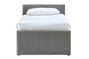 Lit gigogne en tissu gris 90x190 cm MACCO