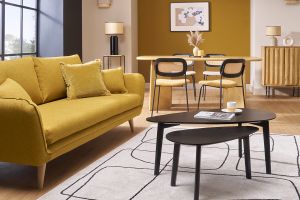 Tables basses gigognes bois noir (lot de 2) ARTIK