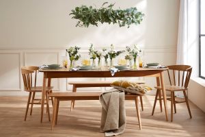 Banc scandinave bois clair L130 cm NORDECO
