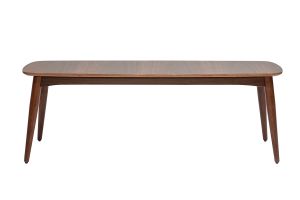 Banc vintage bois foncé noyer L130 cm NORDECO