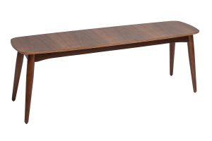 Banc vintage bois foncé noyer L130 cm NORDECO