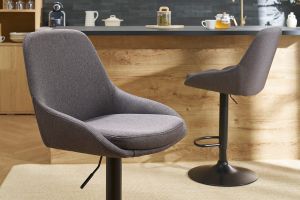 Tabourets de bar design réglables gris foncé (lot de 2) HOLO