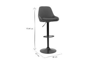 Tabourets de bar design réglables gris foncé (lot de 2) HOLO