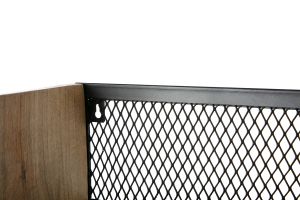 Étagère murale industrielle en bois manguier massif et métal noir L60 cm RACK