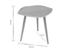 Table d'appoint forme de feuille bois clair L60 cm PHYLL