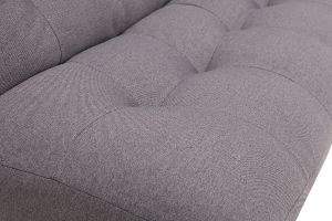 Canapé convertible scandinave 3 places en tissu gris foncé et bois clair YUMI