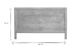 Tête de lit en bois manguier massif gravé L165 cm VIBES