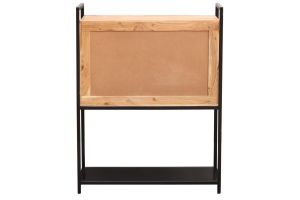Buffet haut en bois massif et métal noir 2 portes L85 cm ARTHUS