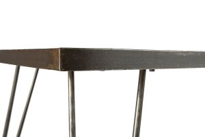 Table à manger industrielle bois manguier massif et métal L160 cm ATELIER