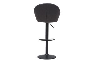 Tabouret de bar design réglable et pivotant en tissu gris foncé IZAAC