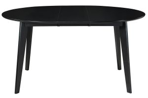 Tavolo da pranzo estensibile rotondo nero L120-150 cm LEENA